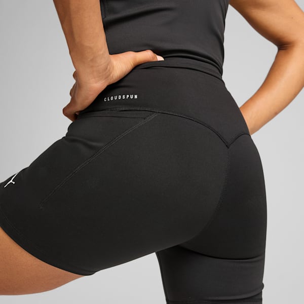 CLOUDSPUN Women's High-Waist 5" Tight Shorts, PUMA Black-PUMA White, extralarge